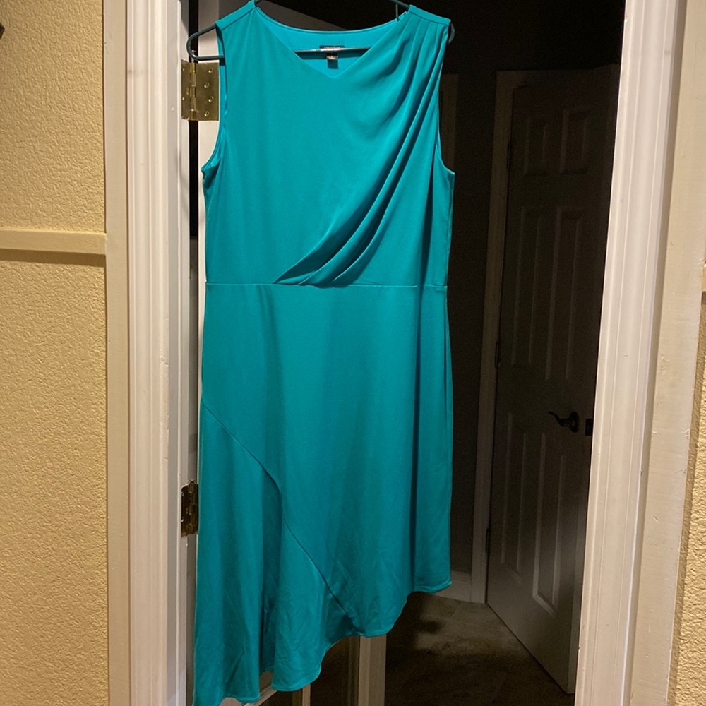 Ann Taylor Green Petite Woman’s Dress Size Large